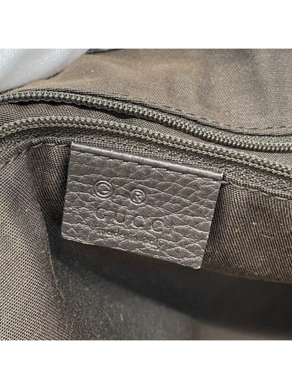 Gucci Tote Sherry Line GG Crystal Beige Brown Champagne Gold